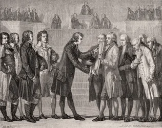 König Ludwig XVI. (1754-93) schwört auf das Buch der Verfassung, 14. September 1791